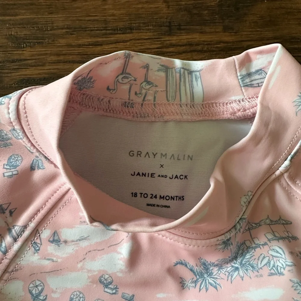OFFERS WELCOME! Janie and Jack x Gray Malin Beach Toile Swimsuit: 18 x 24 mos
